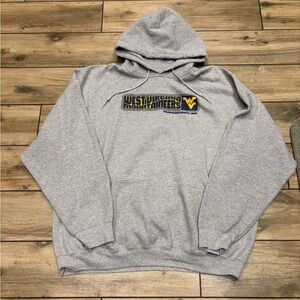 Y2K West Virginia Mountaineers Grey Cotton Hoodie Size XXL